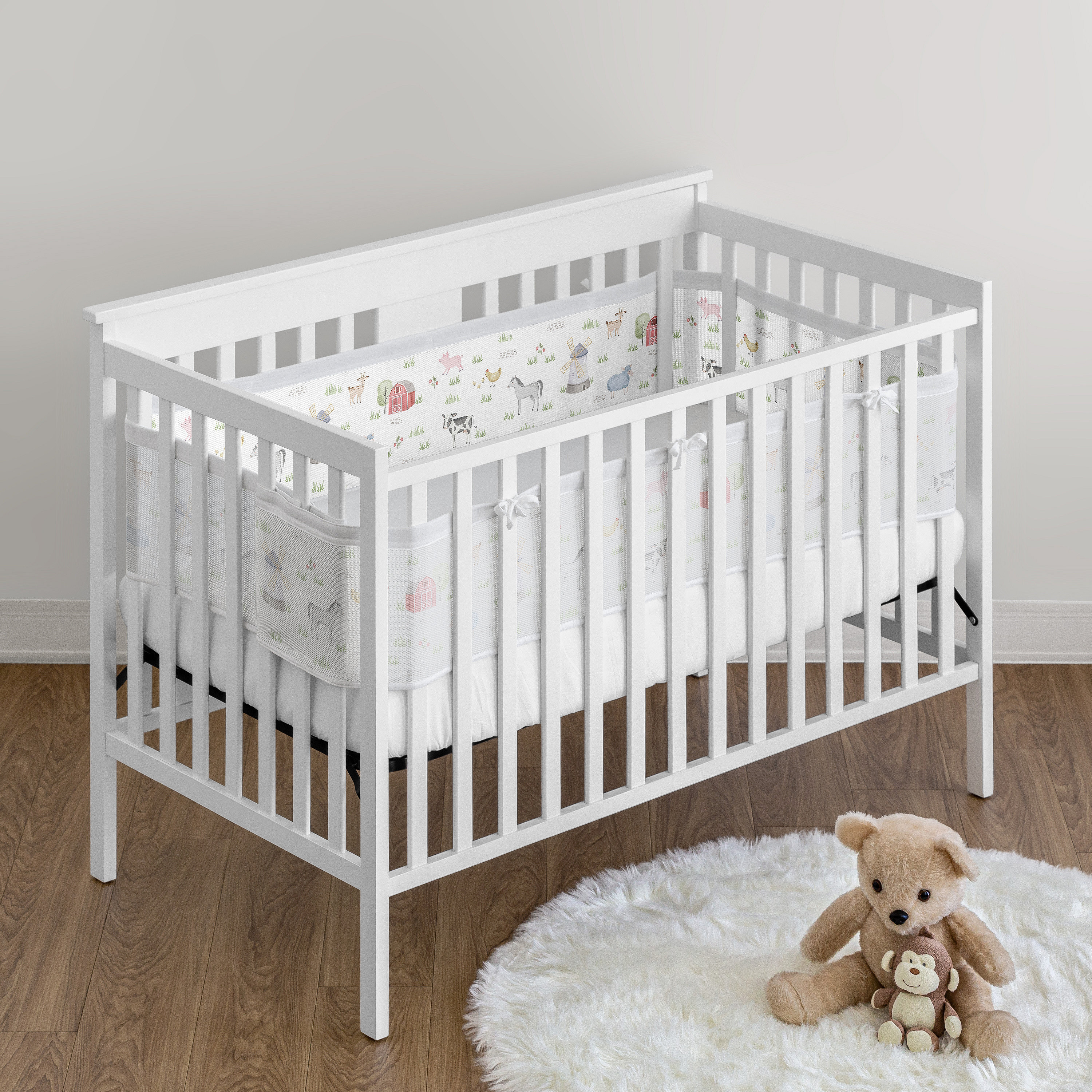 Quilted crib bumper best sale